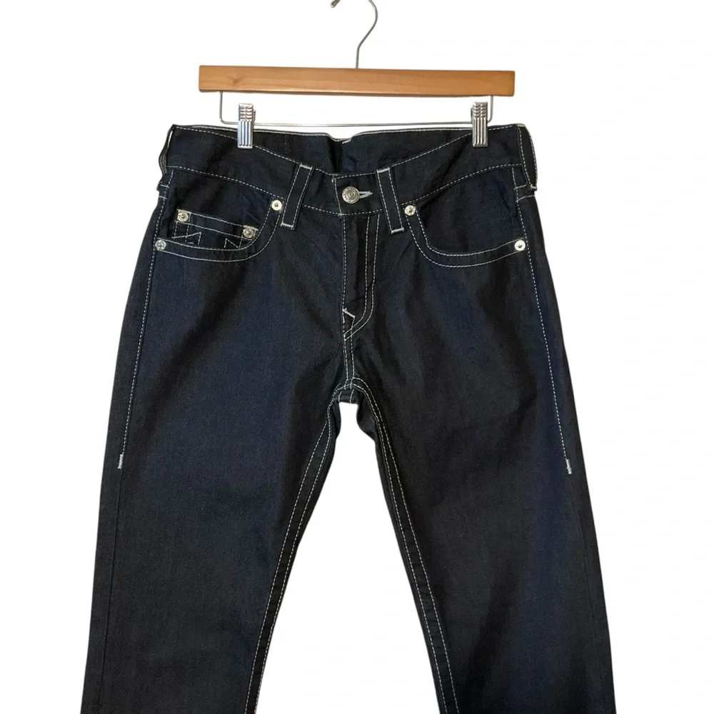 TRUE RELIGION sz 31 Men’s Skinny Jeans No Flap 5 Pocket Dark Wash